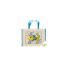 Sac en coton Poisson à colorier imprimé avec 8 crayons pour textile