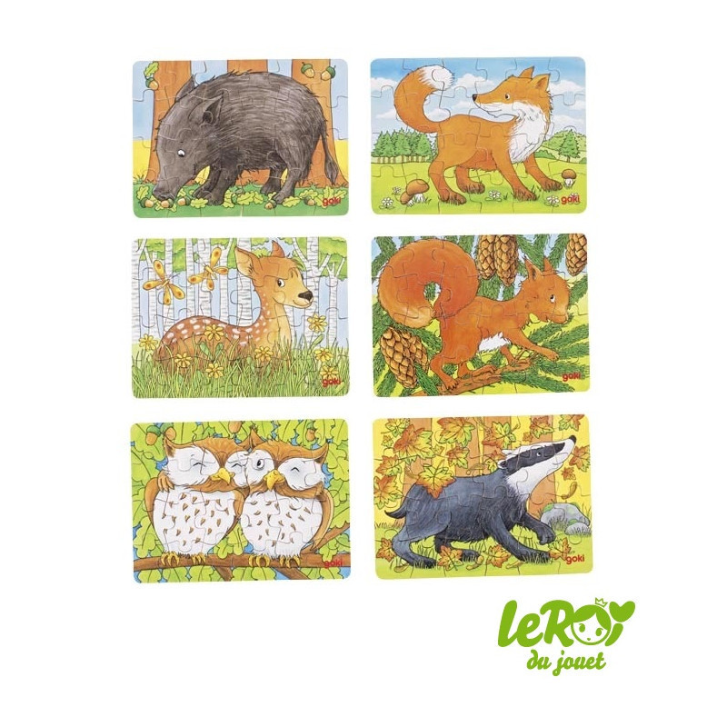 Mini puzzle animaux de la forêt au choix Animaux de la forêt - Sanglier