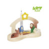 Porte bougie crèche de Noël à peindre ou à colorier vendu à l'unité